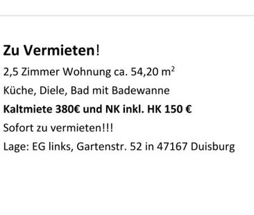 2,5 Zimmer Wohnung Duisburg Neumühl - Foto 1