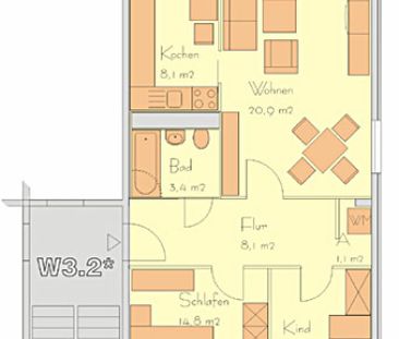 Wohnung, 3 Zimmer (68,5 m²) - Photo 6