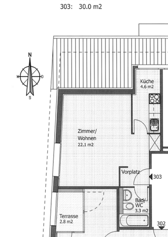 helle 1-Zimmerwohnung an ruhiger Lage zu vermieten - Foto 5