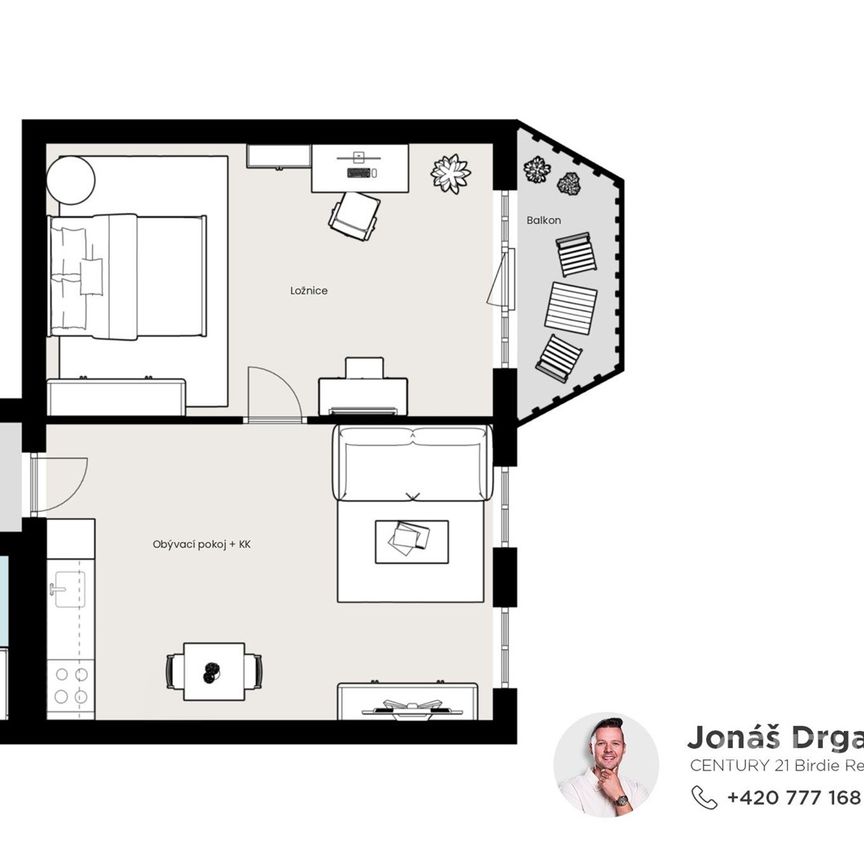 Pronájem bytu 2+kk 51 m² - Фото 1