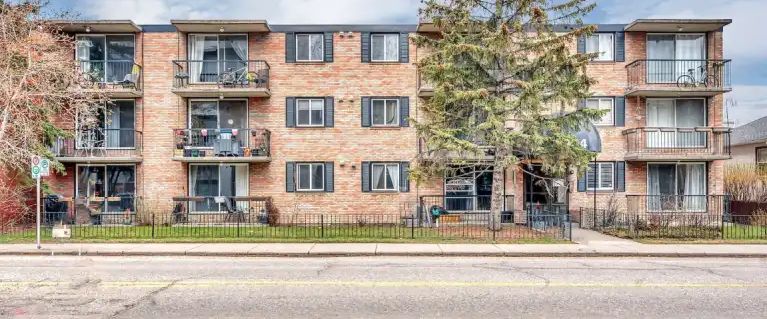 2 Bed 1 Bath South Facing Condo with Covered Parking | 101 - 934 2 Avenue Northwest, Calgary - Photo 1