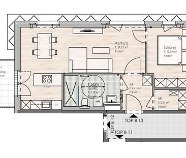 Erstbezug: 2-Zimmer Wohnung im 2. OG mit Balkon / Top B13 - Foto 3