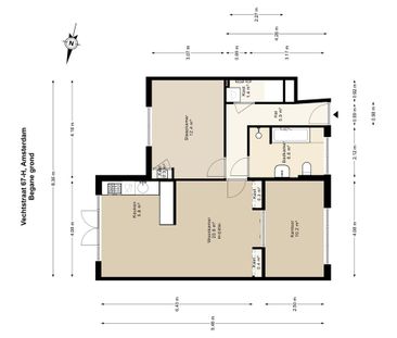 Appartement te huur: Vechtstraat 67-H 1079 JA Amsterdam - Photo 1