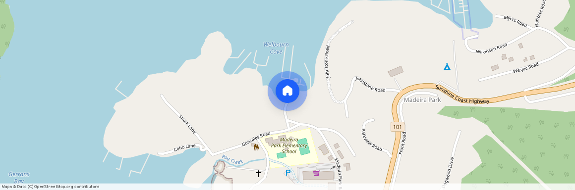 google map, Area A (Egmont/Pender Harbour), Area A (Egmont/Pender Harbour), Sunshine Coast