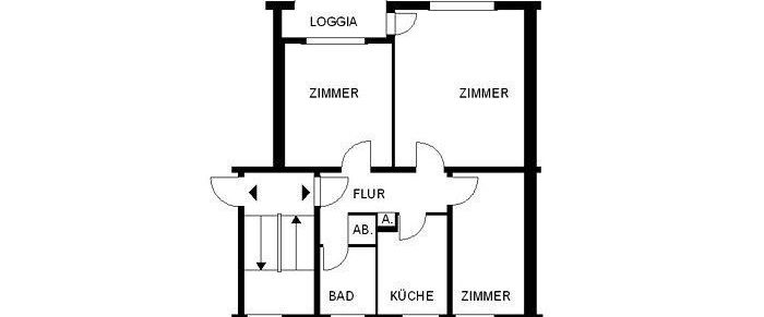 Günstig geschnittene 3-Zimmer-Wohnung mit Loggia - Foto 1