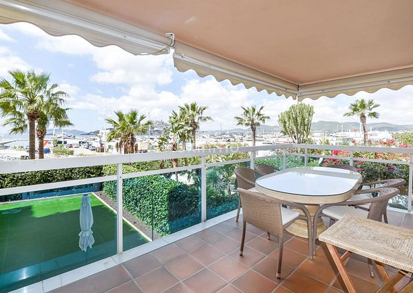 Stunning 4-Bedroom Mediterranean Flat with Sea Views in Marina Botafoc, Ibiza