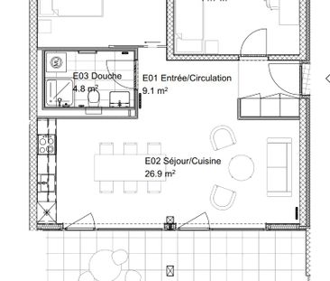 2.5 Zimmer, 52 m², EG - Photo 2