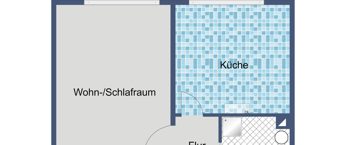 1-Zimmer-Wohnung mit Balkon in Wiesbaden-Biebrich - Foto 1