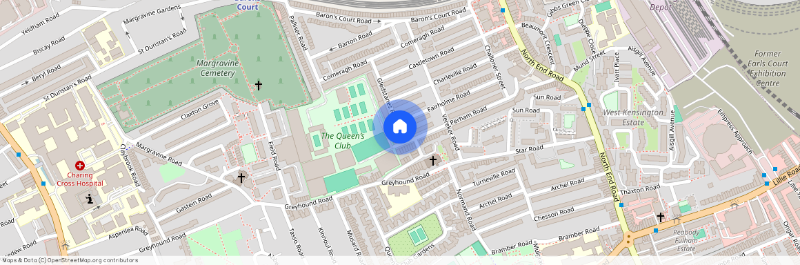 Ruskin Mansions, Barons Court, London, W14