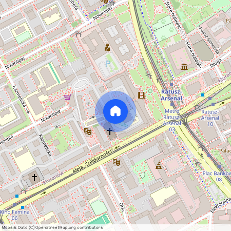 Aleja solidarności 72a, Warszawa, Śródmieście, Muranów