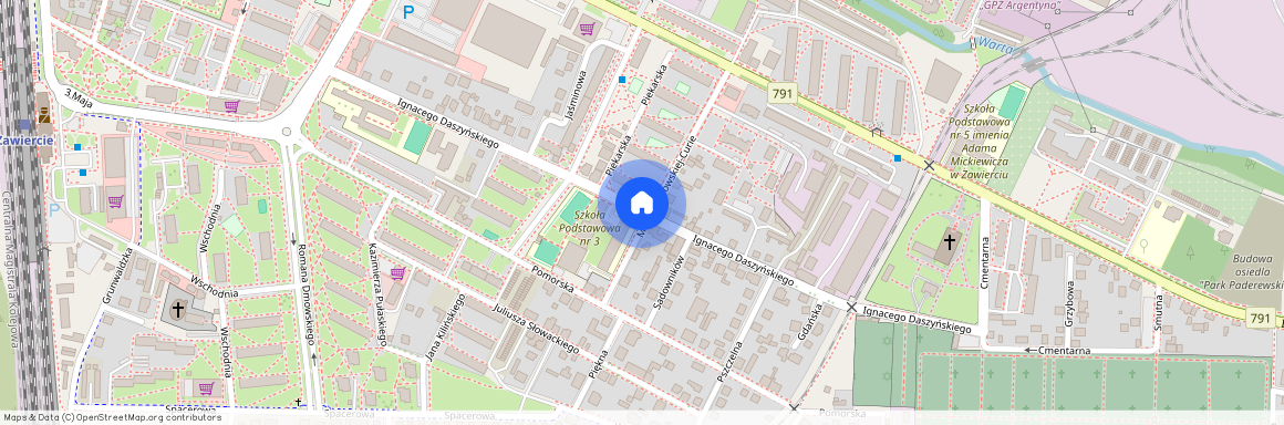 ul. Ignacego Daszyńskiego, Zawiercie, zawierciański, śląskie