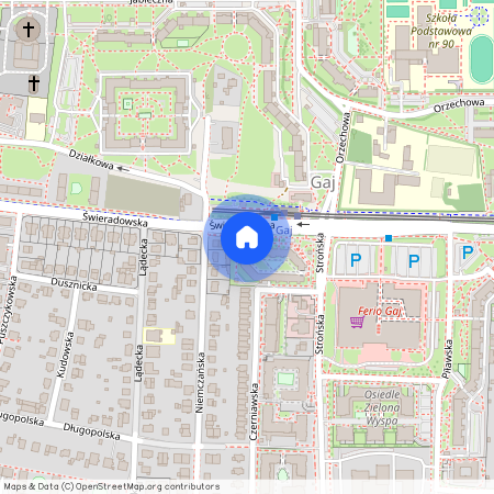 ul. Świeradowska, Gaj, Krzyki, Wrocław, dolnośląskie