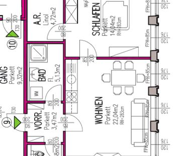 Möblierte 2-Zimmer-Wohnung inkl. Einbauküche in der Linzer Innensta... - Photo 3