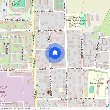 ul. Wojciecha Bogusławskiego, Osiedle Grunwaldzkie, Bielsko-Biała, śląskie