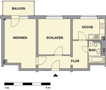 2-Raum-Wohnung mit Balkon in schöner Wohnlage - Foto 6