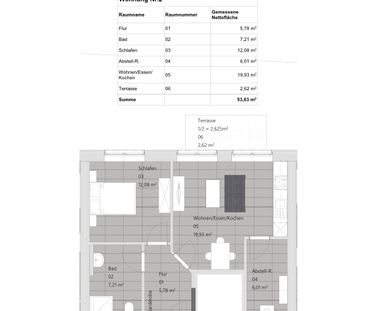 Neubau: Erdgeschosswohnung mit zwei Zimmern und Terrasse - Foto 1