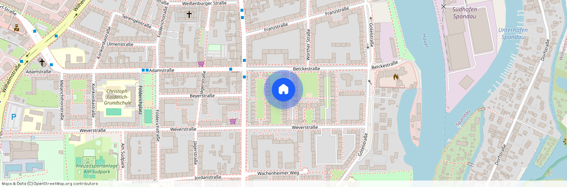 Betckestr. 5D, 13595 Berlin OT Wilhelmstadt, Zur Karte