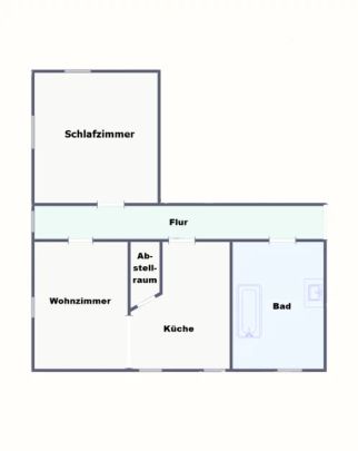 *** Gemütliche 2-Raum-Wohnung mit Gartennutzung in Lichtenau *** - Foto 1