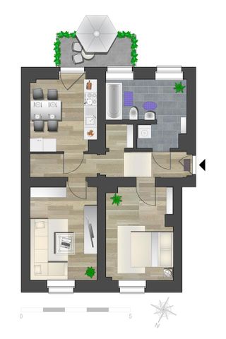 Für gemeinsame Kochabende - 2-Raum-Wohnung mit Einbauküche - Foto 4