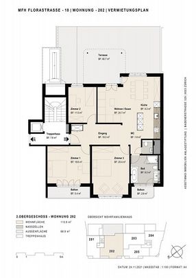 4.5-ZW mit Terrasse und zwei Balkonen im Zentrum von Biel - Foto 1