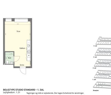 UNIKKE & RÅ STUDIOS PÅ AMAGERBRO MED FITNESS, TAGTERRASSE OG MEGET ... - Foto 3