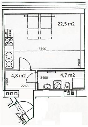 Apartment for rent, 1+KK - Studio, 32m - Photo 1