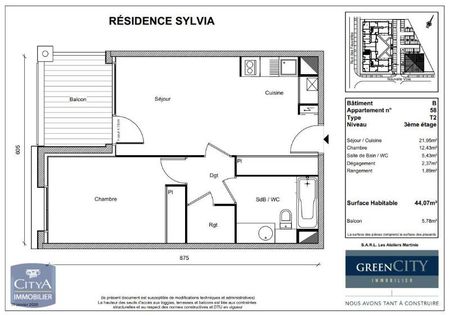 Location Appartement 2 pièces 44m² PLAISANCE DU TOUCH 31830 - Photo 2