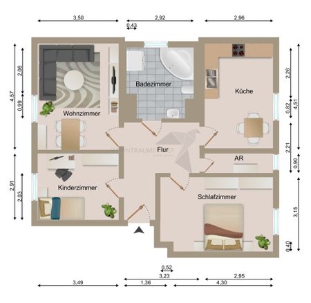 Charmante Dachgeschosswohnung mit moderner Ausstattung und Garten - Foto 4