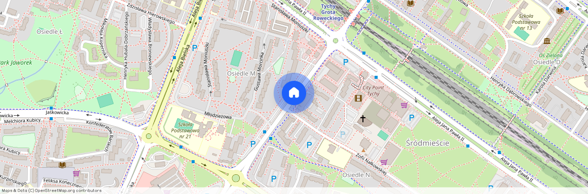 ul. Romana Dmowskiego, Osiedle Magdalena, Tychy, śląskie