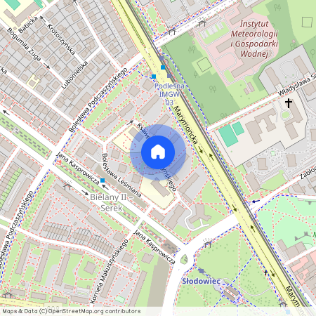 ul. Ksawerego Pruszyńskiego, Stare Bielany, Bielany, Warszawa, mazowieckie