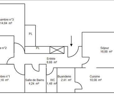Appartement familial 4 pièces rénové, - Photo 2