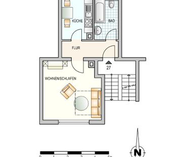 Schöne 1-Zimmer Wohnung - Foto 2