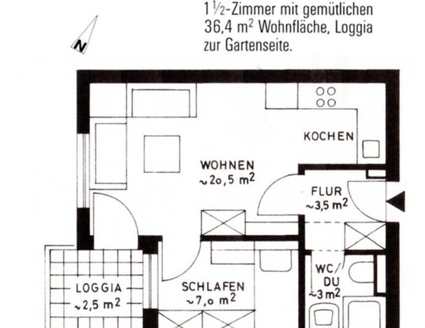 1,5-Zimmer-Wohnung mit Balkon + TG-Stellplatz - Foto 1