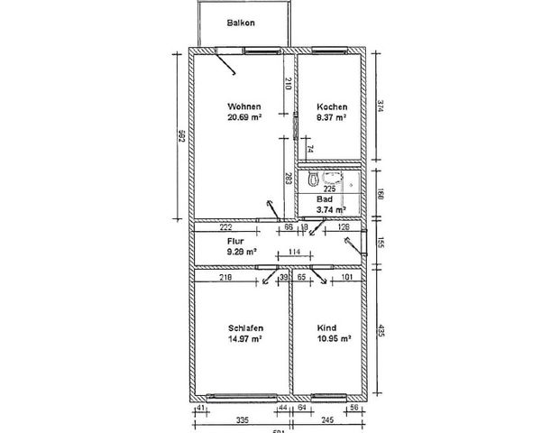 3-Zimmer-Wohnung mit BALKON im Dachgeschoss zu vermieten! - Foto 1