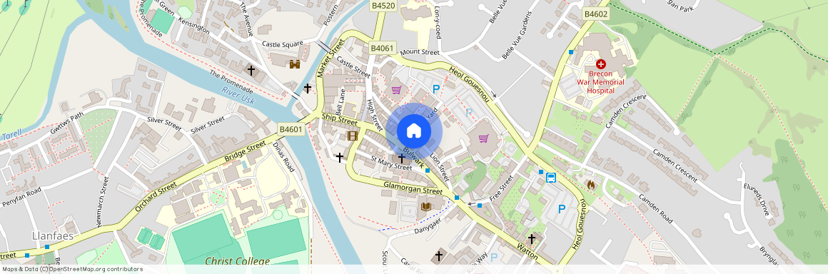 Lion Street, Brecon, Powys.