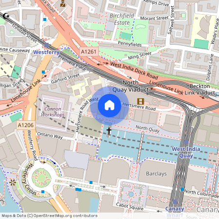 No 1 West India Quay, 26 Hertsmere Road, Canary Wharf, London, E14