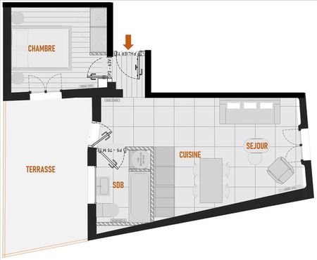 2 pièces - Meublé - 32 m² - 1er étage - Colocation non autorisée - Photo 2