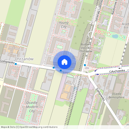 ul. Szeligowska, Chrzanów, Bemowo, Warszawa, mazowieckie