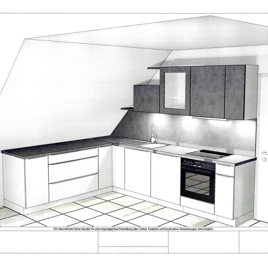 Attraktive 2-Zimmer-Dachgeschosswohnung mit Balkon und Einbauküche in der Innenstadt - Foto 1