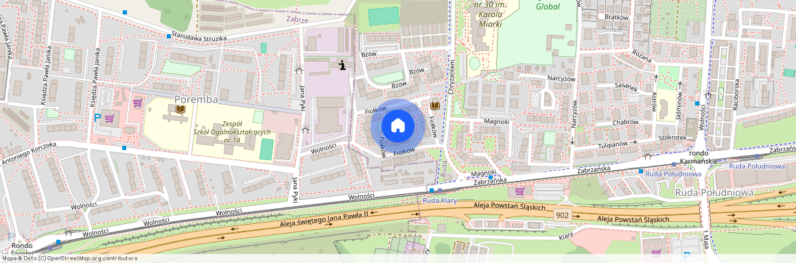 ul. Fiołków, Ruda, Ruda Śląska, śląskie