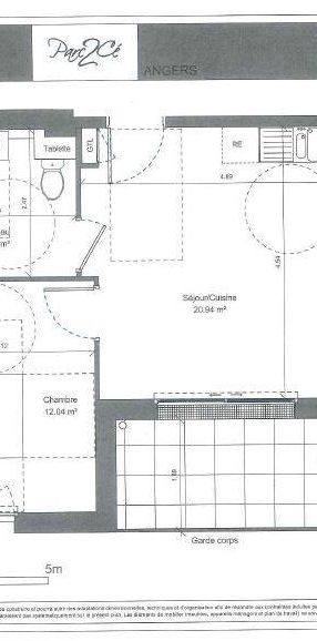 Location Appartement 2 pièces 39m² ANGERS 49000 - Photo 2