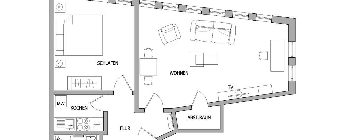 City-Residence: Nordend: moderne 2.-Zi.Wohnung nahe Berger Straße - Photo 1