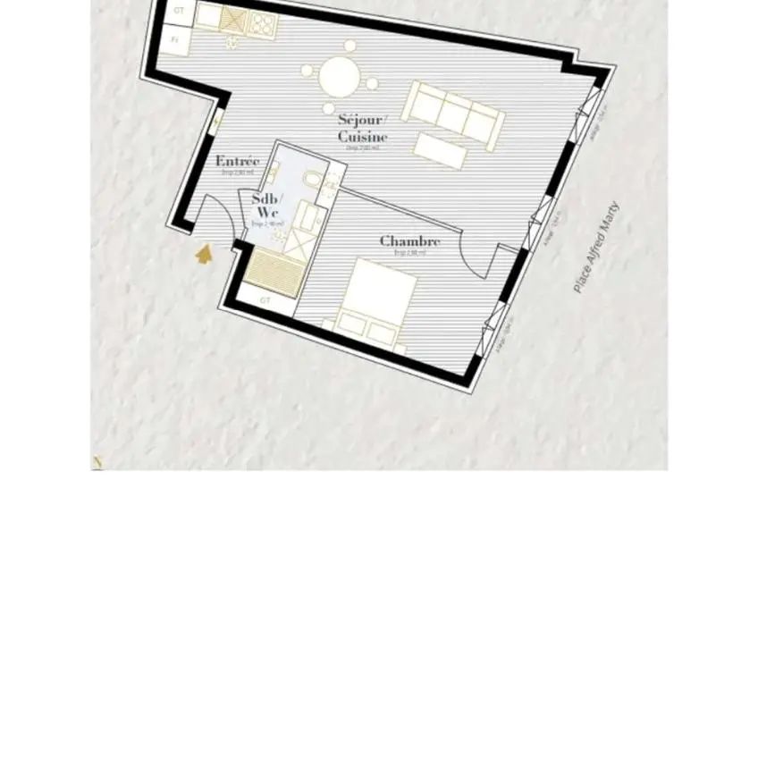 Appartement à louer 2 pièces 44.58m² - Photo 2