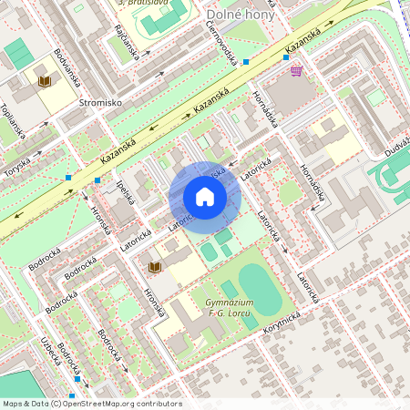 Latorická, Bratislava - Dolné hony, Bratislava - Podunajské Biskupice