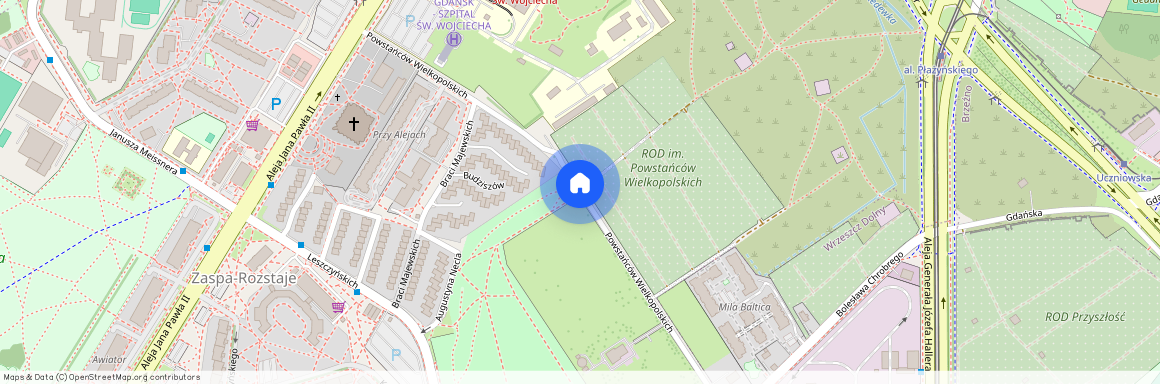ul. Powstańców Wielkopolskich, Zaspa-Rozstaje, Gdańsk, pomorskie