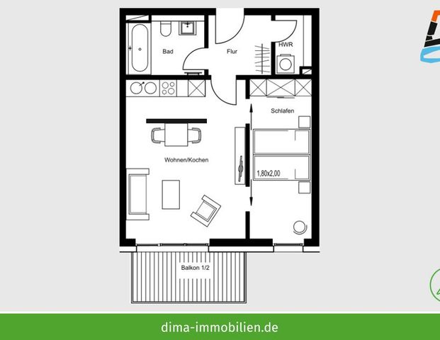 ERSTBEZUG NEUBAU in der Papierfabrik | praktische Whg. mit Süd-Balkon, HWR, TG-Stellplatz u.v.m. - Photo 1