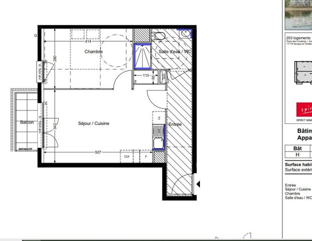 location Appartement T2 DE 43.57m² À SAVIGNY LE TEMPLE - Photo 1