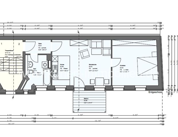 Attraktive 2-Zimmer-Wohnung Balkon, Einbauküche und Stellplatz im halleschen Med ... - Photo 1
