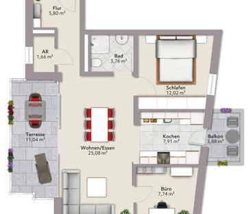 Mehr Raum für euer "Wir" - Stilvolle 3-Zimmer-Wohnung im Neubau - Photo 1