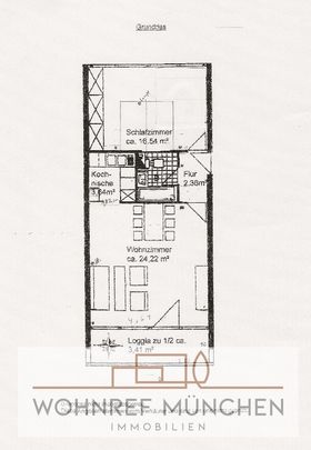 Renovierte 2-Zimmer-Wohnung in Unterhaching - Photo 1